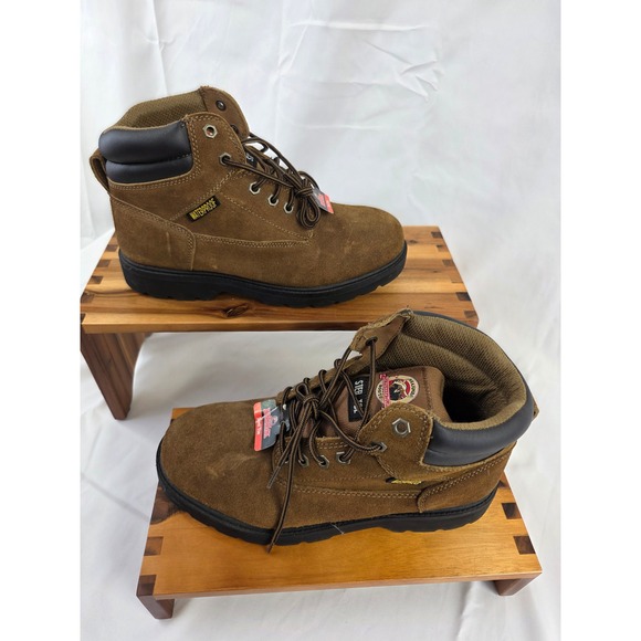 Brahma Other - Brahma Steel Toe Work Boots Waterproof Genuine Leather Brown Men Size 10.5